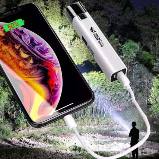 2-in-1 USB Rechargeable Flashlight Power Bank 2-in-1 USB Rechargeable Flashlight Power Bank