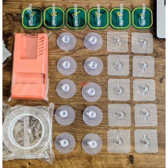 Multipurpose Hook & Magic Tape 28 pieces Combo Package