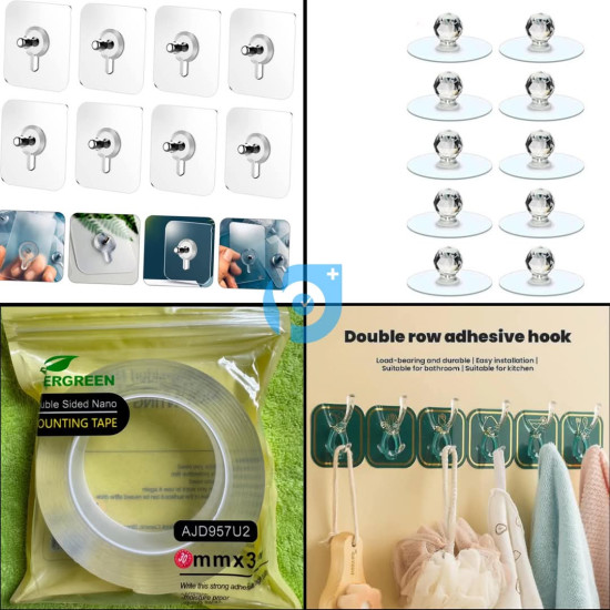 Multipurpose 3Item Hook & Double Side Tap Multipurpose 3Item Hook & Double Side Tap
