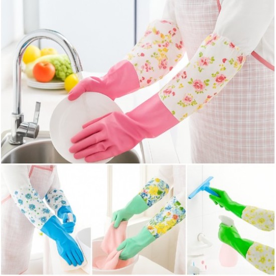Rubber Cleaning Gloves Kitchen Dishwashing Glove